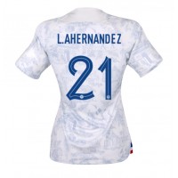 Frankrike Lucas Hernandez #21 Bortedrakt Dame VM 2022 Kortermet